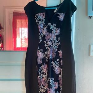 Mid length black dress